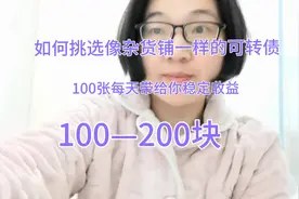 告诉你挑选这样的可转债100张每天可以赚一两百就像一个杂货铺视频封面