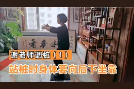 谢老师调桩（1）：站桩时身体向后下坐靠，就能解决很多问题！