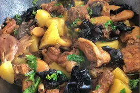 家庭铁锅炖鸡块好吃的做法，软烂入味，出锅土豆比鸡肉还好吃视频封面