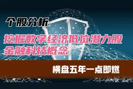 个股分析：挖掘数字经济低位潜力股金融科技概念横盘五年一点即燃视频封面