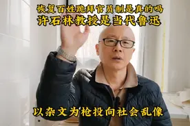 恢复百姓跪拜官员礼是真的吗许石林教授是当代鲁迅以杂文为刀枪视频封面