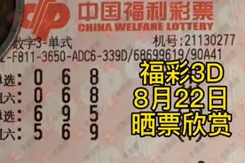 福彩3D 8🈷️22日晒票欣赏视频封面
