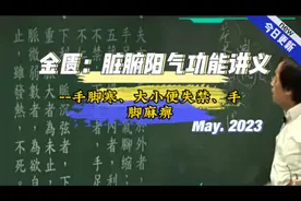 倪海厦-金匮，脏腑阳气功能，手脚冰凉、麻木、抽筋和大小便失禁视频封面