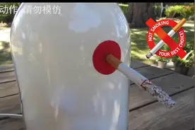老外拿600根烟做了试验，模拟人肺完吸烟的全过程，结局意想不到视频封面