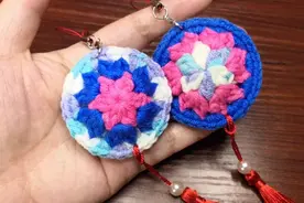 零基础钩针教程慢动作详细解说花开富贵团团圆圆香包香囊挂件下集