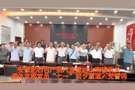 肥西包产到户发源地山南镇机关退休支部组织党员重温入党誓词视频封面
