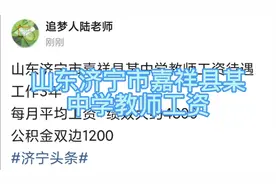 山东济宁市嘉祥县某中学教师工资待遇视频封面