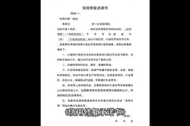 信用修复承诺书视频封面