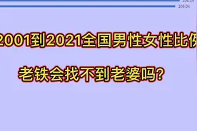 2001到2021全国男性女性比例，有多少人会没有老婆？视频封面