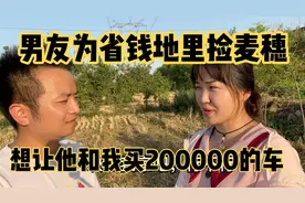 男友为省钱地里捡麦穗，我却想让他给我买200000的车，我做错了吗视频封面