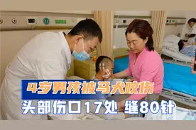 春季狗发情期易躁狂，4岁男孩头脸被自家狗咬伤17处，缝80针视频封面