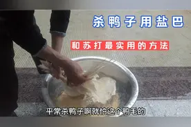 杀鸭子用盐巴小苏打是去细毛最快干净的实用方法视频封面