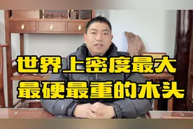 世界上最硬的木头密度也最高，但是价值不是最高，行内人专业分析视频封面