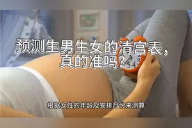 预测生男生女的清宫表，真的准吗？
