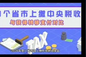 2020年度八省市人均净上缴中央税收排名视频封面