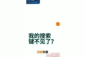 为什么我的233乐园不能搜索了？？？？