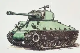 M4A3 谢尔曼 中型坦克 绘画过程，朗森打火机 #一看就会画坦克