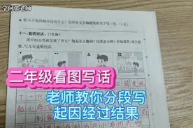 二年级看图写话，老师教你分段写起因经过结果，写好很简单视频封面