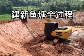 挖堰塘建新堤坝，刷标准边坡，这样做的堤坝不漏水，经验干货超多视频封面