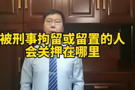 被刑事拘留或留置的人会关押在哪里？视频封面