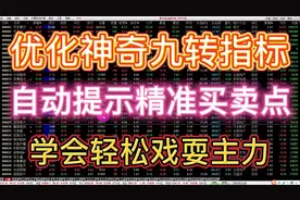 只需改一个参数，优化神奇九转指标，挖掘低位潜力股，戏耍主力！视频封面