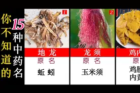 意想不到的15种中药名称，你都认识吗？#涨知识