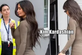 金卡戴珊穿紧身裙外出，S曲线明显！ 疑似有臀部填充物，太丰腴视频封面