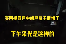 后悔买了两梯四户中间户房子，到了下午采光惨不忍睹，不要掉坑了视频封面