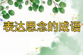 想要用成语来表达思念，又不知道哪些好，下面68句最合适，收藏吧视频封面