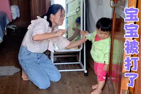 家里晒谷子宝宝搞破坏，小婷请他吃“竹笋炒肉”，差点就混合双打视频封面