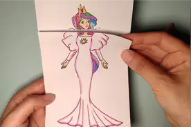 手绘DIY:如何用一张纸简笔画小马宝莉宇宙公主一秒变身美人鱼