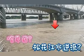 哈尔滨松花江水往西流？惊现神秘漩涡持续数分钟，江中游泳太危险