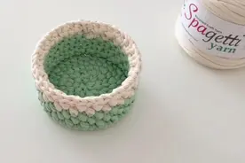 短针编织迷你版收纳盒，密度紧实不变形！只要记住入针位置即可