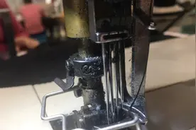 越南大型制鞋厂，针车单位使用的特殊机器设备四针六线工作展示！视频封面