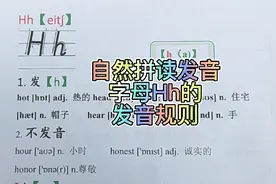 自然拼读 发音 辅音字母Hh 的发音规则视频封面