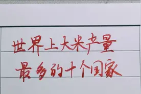 世界上大米产量最多的10个国家。视频封面