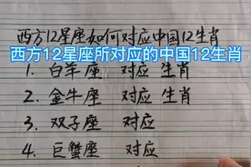 西方12星座所对应的中国12生肖是什么视频封面