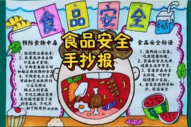 简单的食品安全手抄报模板教程，饮食安全，拒绝垃圾食品视频封面