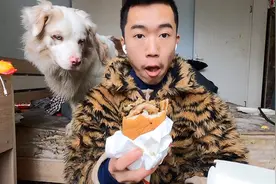 吃麦当劳的梅干菜汉堡，非常特别的味道，把狗子馋哭了，太香了视频封面