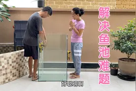 云姐家鱼池过滤难题解决，老肖亲自拼装玻璃缸做沉淀池，效果如何视频封面