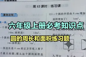 六年级上册数学第一单元圆的周长和面积练习题讲解视频封面