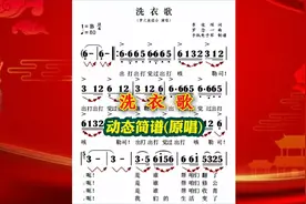 动态原唱简谱(洗衣歌)视频封面