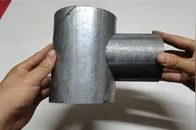 不同圆管如何对接马鞍口，老师傅只是画了一条线，轻轻松松搞定！