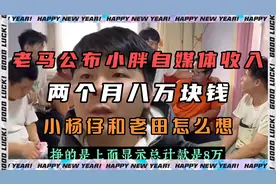 老马以退为进，公布小胖自媒体收入，这让老田和小杨仔怎么办？
