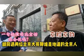 胡同遇两位大哥聊谁是地道的北京人，一句标准北京话把我们逗笑了视频封面