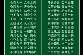 132个带“合”字的四字成语
合二为一九合一匡一匡九合大开大合视频封面