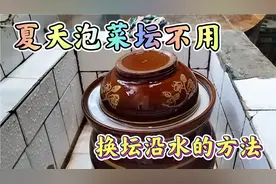 夏天泡菜坛沿水要勤换，但我这方法不用去管它，也不会坏