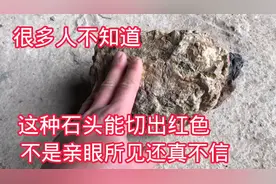 两年前捡到块石头，切开里面出现红色，不是亲眼所见还真不信视频封面