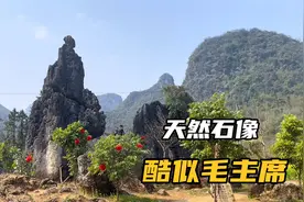广西平乐深山，发现一座毛主席天然石像，大自然太神奇了视频封面