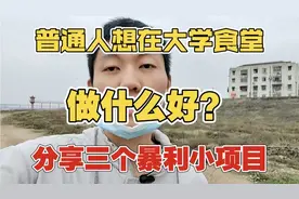 分享三个适合普通人在大学食堂创业的小项目，非常简单暴利。视频封面